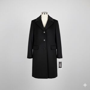 NWT London Fog Towne Black Wool Blend Coat Plus Size 2X Classic Professional